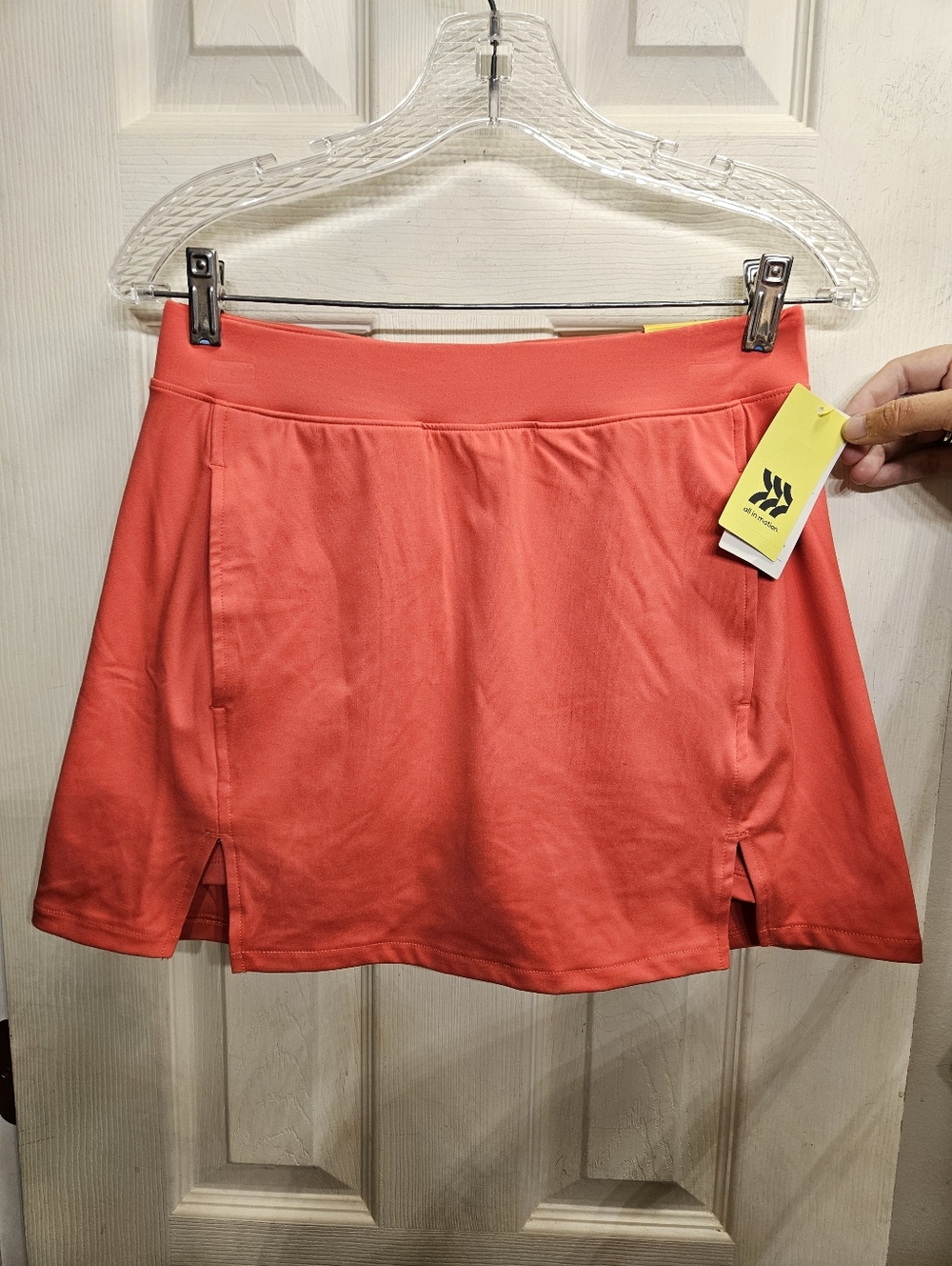 All in motion high rise slim fit skort athletic skirt pink womans small